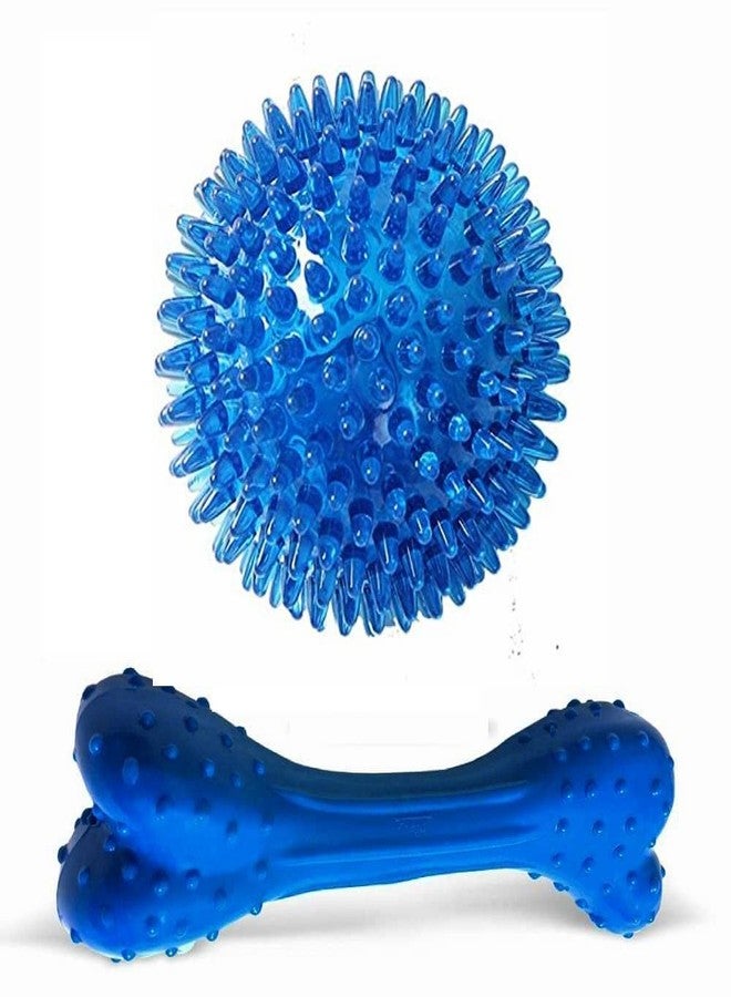 Pet Believe Dog Trust Non-Toxic Rubber Stud Spike Hard Ball Chew Toy, Puppy/Dog Teething Toy - 3 inches Suitable for All Breeds - Image 1